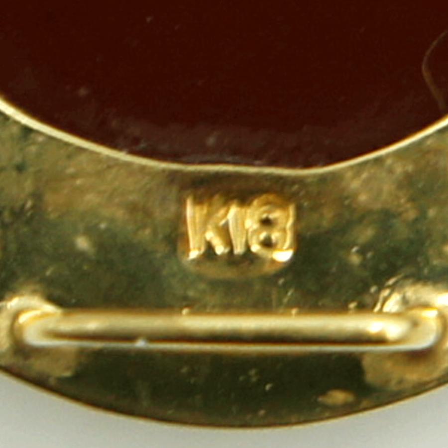 K18枠メノウカメオペンダントブローチ 重量7.21g レディース(中古)