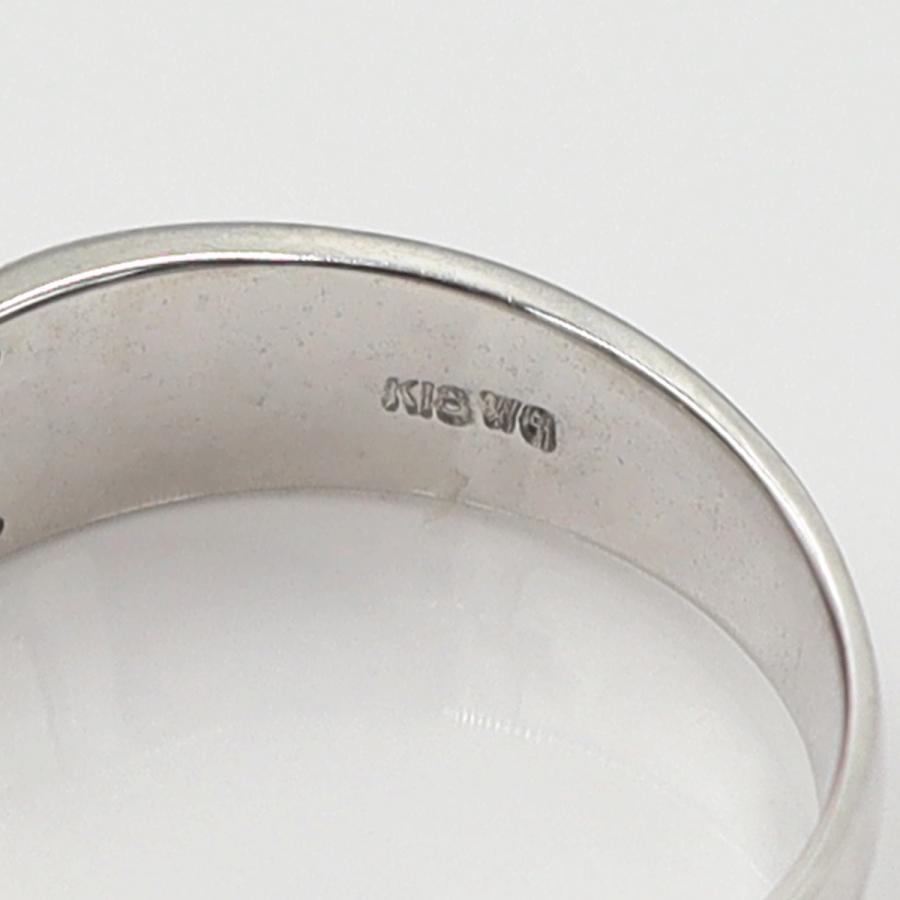 K18WGダイヤモンドリング D0.20ct リングサイズ15号 重量6.39g(石の重量含む)(中古)