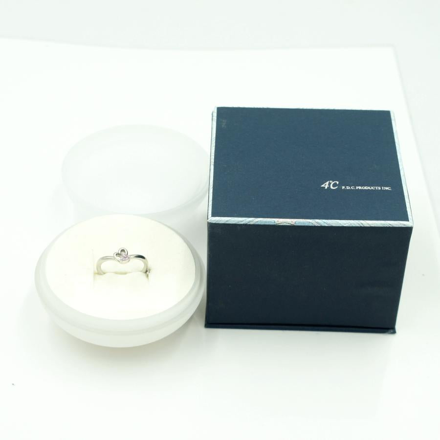 ヨンドシー(4℃) Pt950トルマリンリング リングサイズ8号 重量3.07g(石の重力含む) レディース(中古)