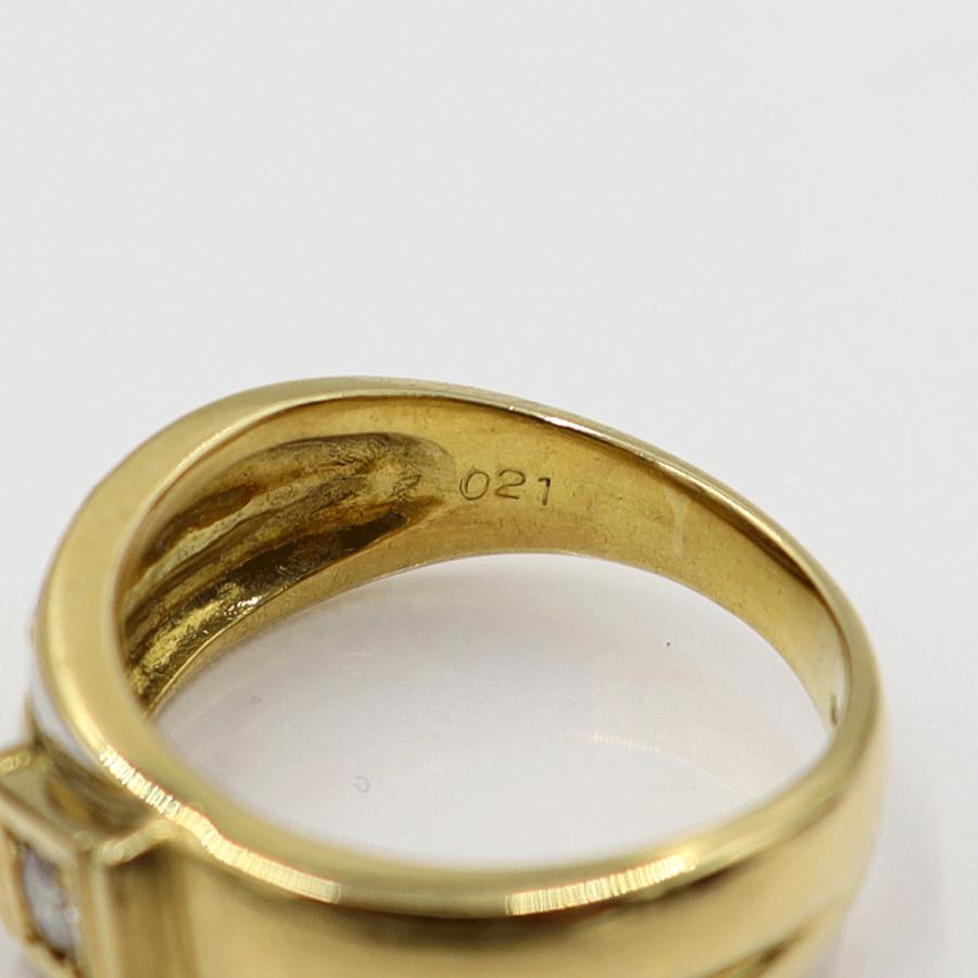 K18ダイヤモンドリング D0.21ct リングサイズ11号 重量6.61g(石の重量含む)(中古)