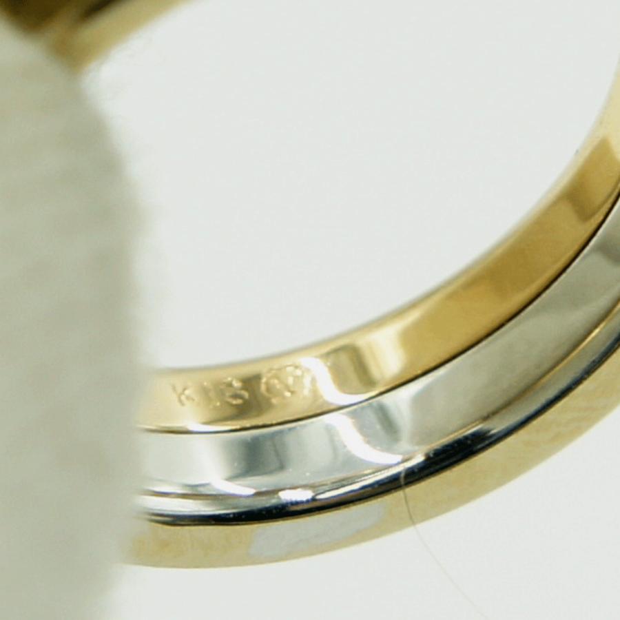 K18ファッションリング ツーカラー リング9号 重量4.91g レディース(中古)