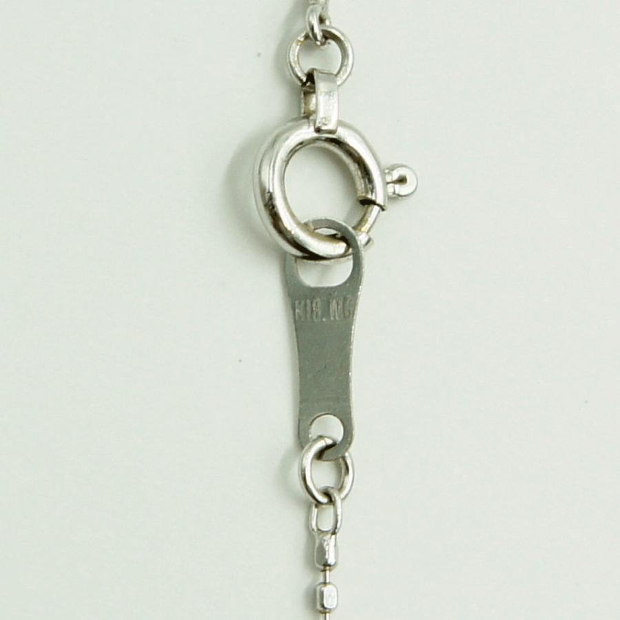 K18WGダイヤモンドネックレス D0.30ct チェーン長さ約40cm 重さ3.14g(中古)