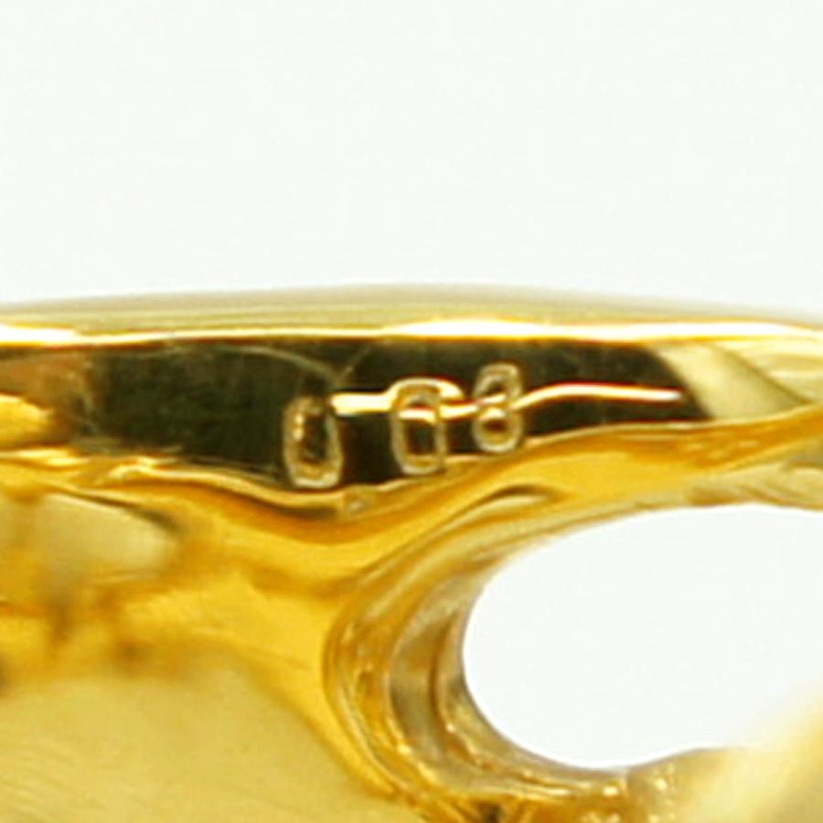 K18ダイヤモンドリング「フラワー」 D0.08ct リングサイズ16号 重量9.33g(石の重量含む)(中古)