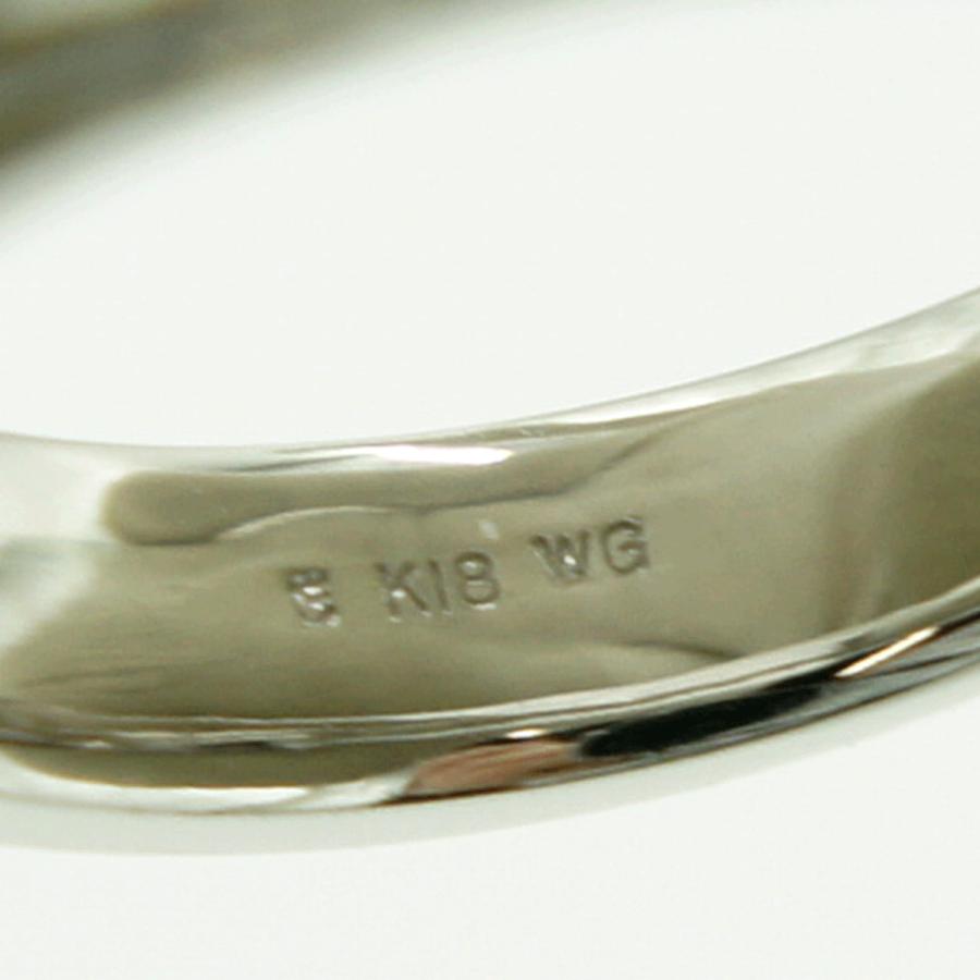 K18WGファッションリング リングサイズ19号 重量6.25g レディース(中古)