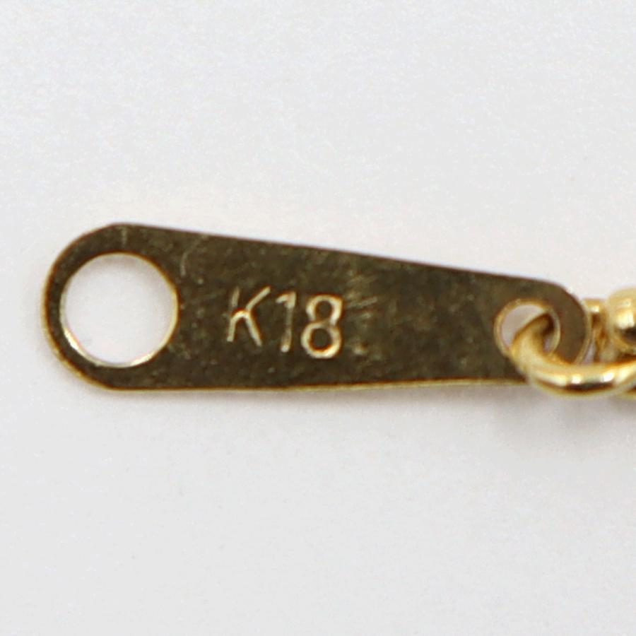 K18デザインブレスレット 長さ18.0cm 重量2.30g(中古)