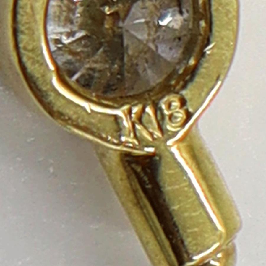 K18ダイヤペンダントネックレス D0.28ct ネック長さ:40cm 重量2.98g(石の重量を含む) (中古)