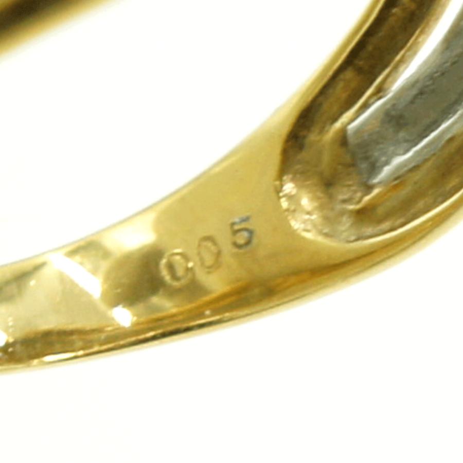 K18/Pt900ダイヤモンドリング D0.05ct リングサイズ13号 重量3.70g(石の重量含む)(中古)
