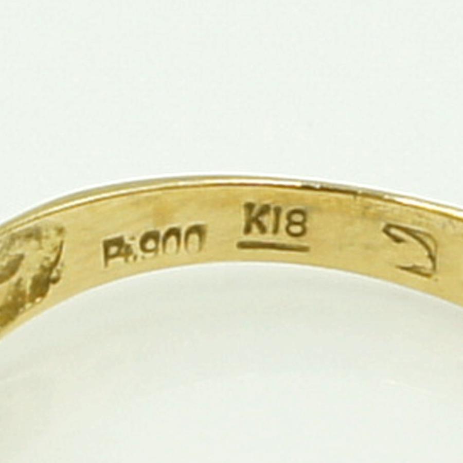 K18/Pt900ダイヤモンドリング リングサイズ10号 重量2.32g(石の重量含む)(中古)