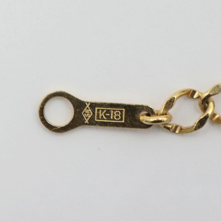 K18デザインブレスレット 長さ17.5cm 重量2.49g(中古)