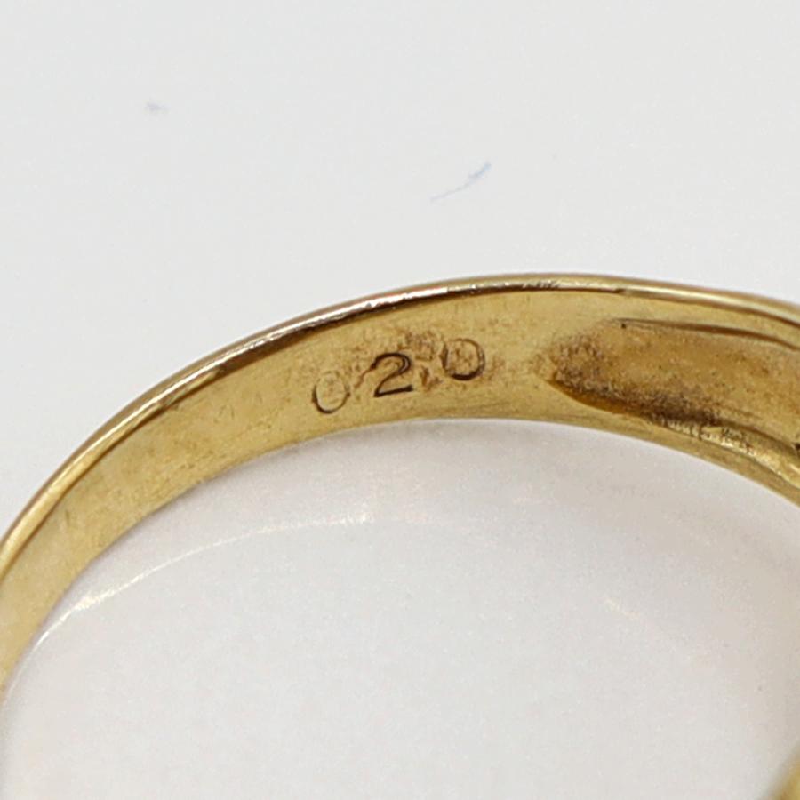 K18ダイヤモンドリング D0.20ct リングサイズ7号 重量3.10g(石の重量含む)(中古)