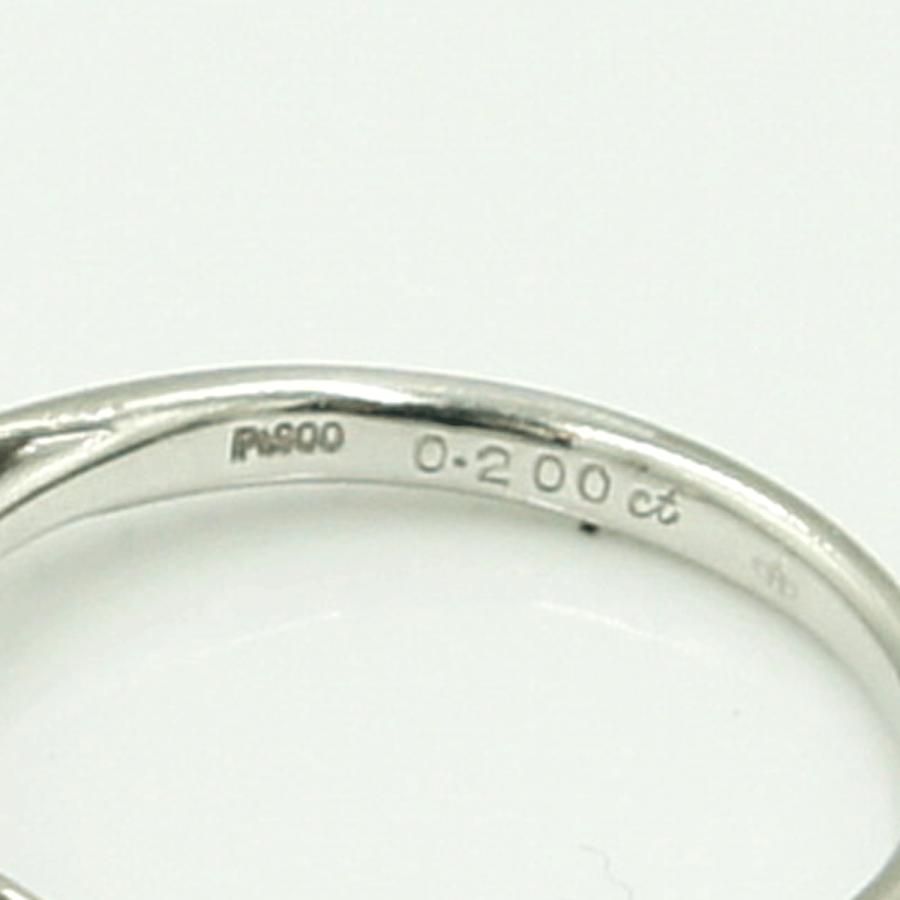 Pt900ダイヤモンドリング D0.200ct リングサイズ9号 重量2.51g(石の重量含む)(中古)