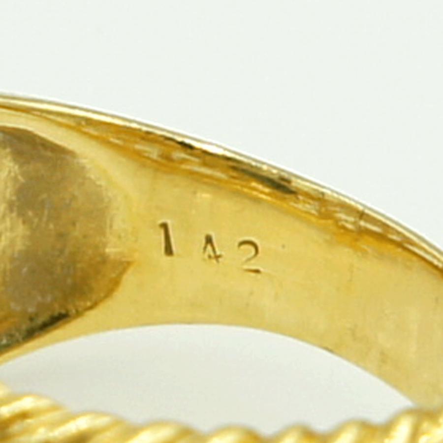 K18サファイアダイヤモンドリング S1.42ct D0.06ct リングサイズ15号 重量5.70g(石の重量含む) レディース(中古)