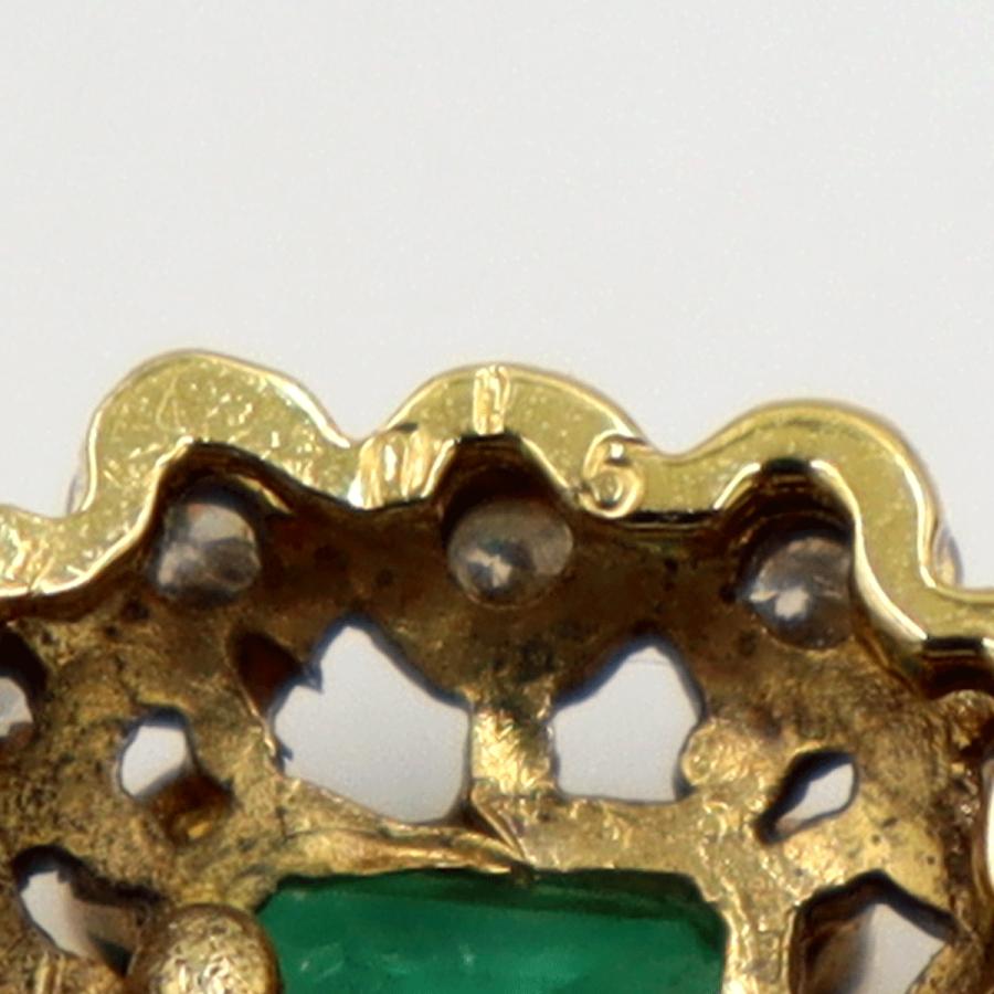 K18エメラルドペンダントトップ E0.40ct D0.15ct 重量1.67g(石の重量含む) レディース(中古)