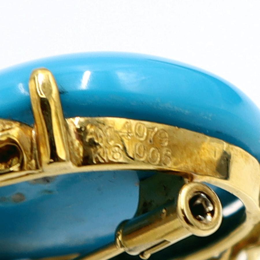 K18トルコ石ペンダントブローチ T40.79ct 重量17.14g レディース(中古)