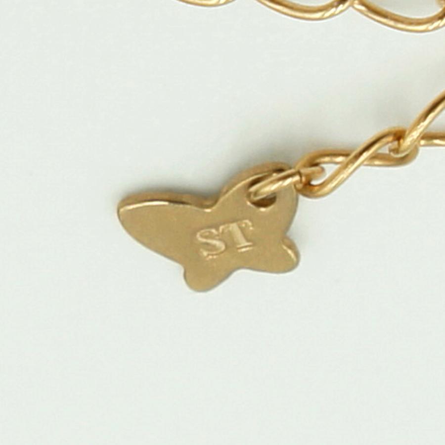 サマンサタバサ(Samantha Thavasa) K18フラワーレターズイニシャルネックレス「T」 重量1.70g(石の重量含む) ネックレス長さ 約38cm レディース(中古)