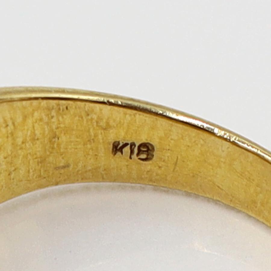 K18トルコ石リング リングサイズ11号 重量6.86g(石の重量含む) レディース(中古)