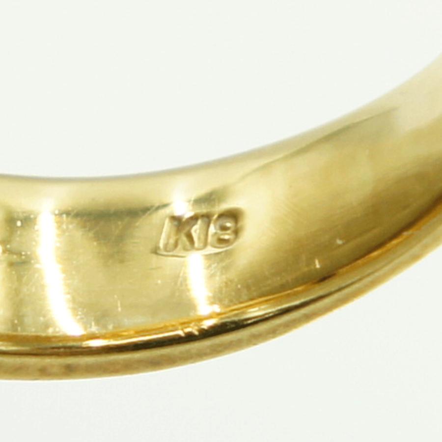 K18ダイヤモンドリング D0.22ct D0.20ct リングサイズ10号 重量7.29g(石の重量含む)(中古)