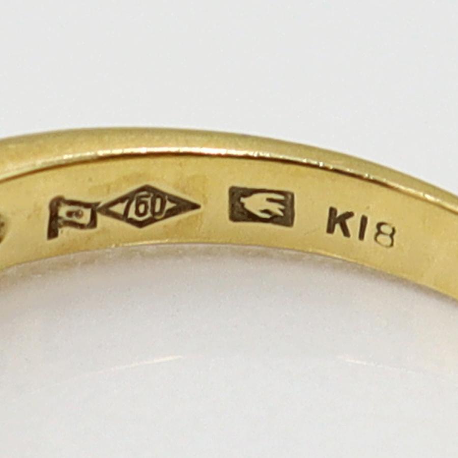 K18サファイアリング リングサイズ17号 重量3.77g(石の重量含む) レディース(中古)