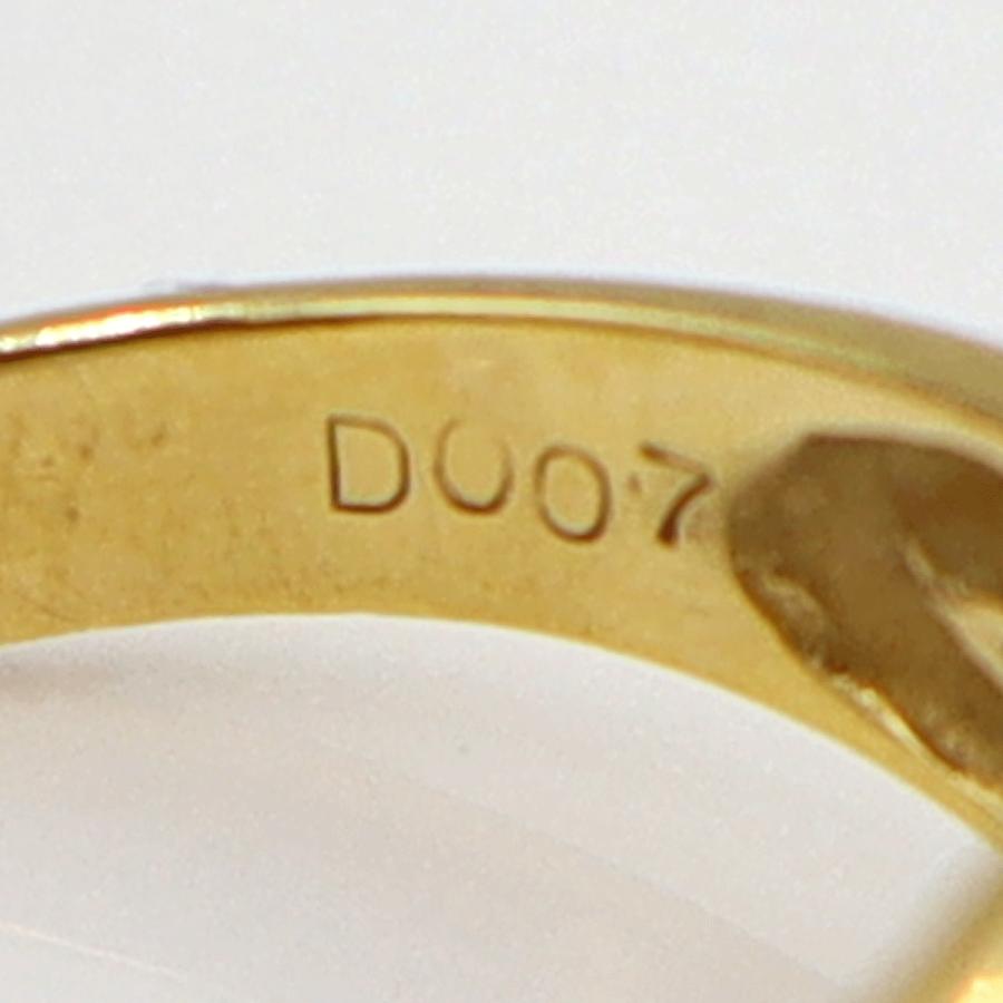 K18ムーンストーンリング D0.07ct リングサイズ11号 重量3.85g(石の重量含む) レディース(中古)