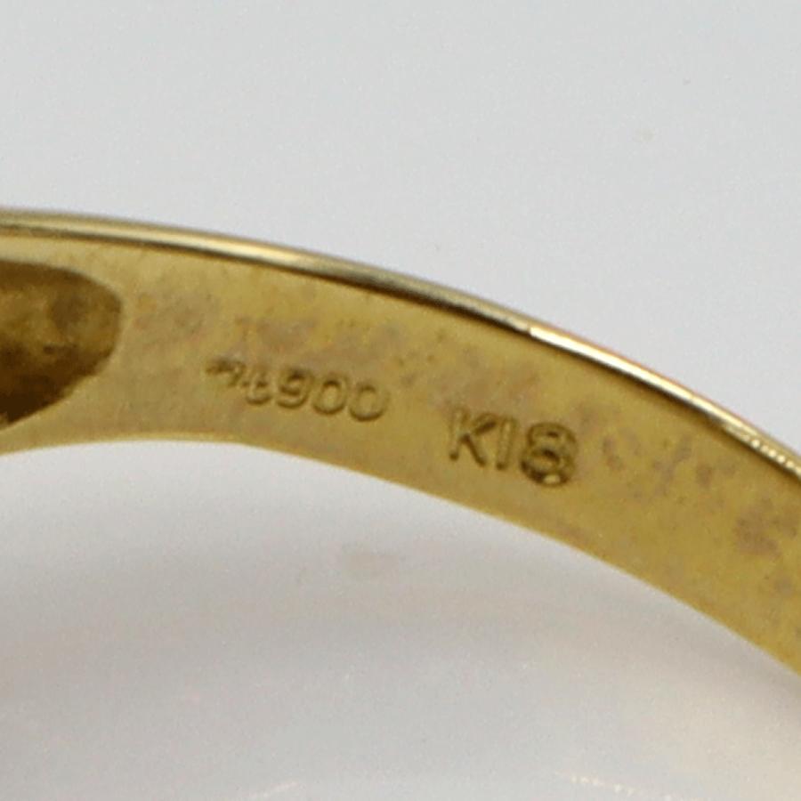 K18/Pt900トパーズダイヤモンドリング リングサイズ13号 重量3.78g(石の重量含む) レディース(中古)