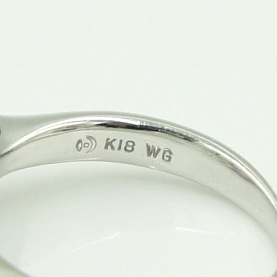 田崎真珠(TASAKI)K18WGアメジストリング リングサイズ9号 重量4.21g(石の重量含む) レディース(中古)