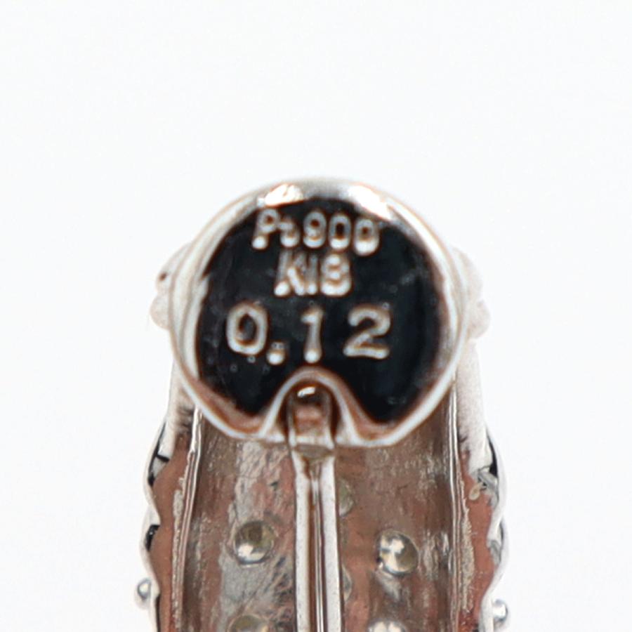 Pt900/K18ダイヤモンドピアス/イヤリング(樹脂型クリップ) D0.12ct・0.12ct 重量6.56g(両耳・石の重量含む)(中古)