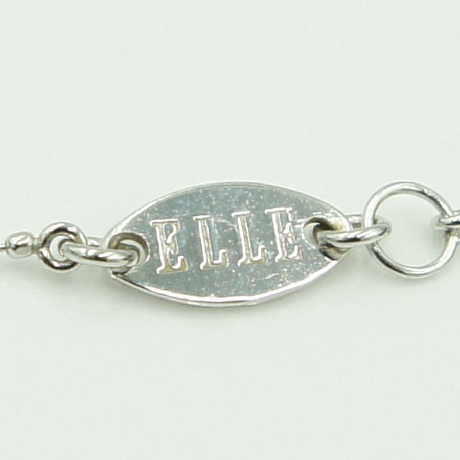 エル(ELLE) K18WGアクアマリンネックレス 「フラワー」 ネックレス長さ 約39cm 重量2.49g(石の重量含む) レディース(中古)