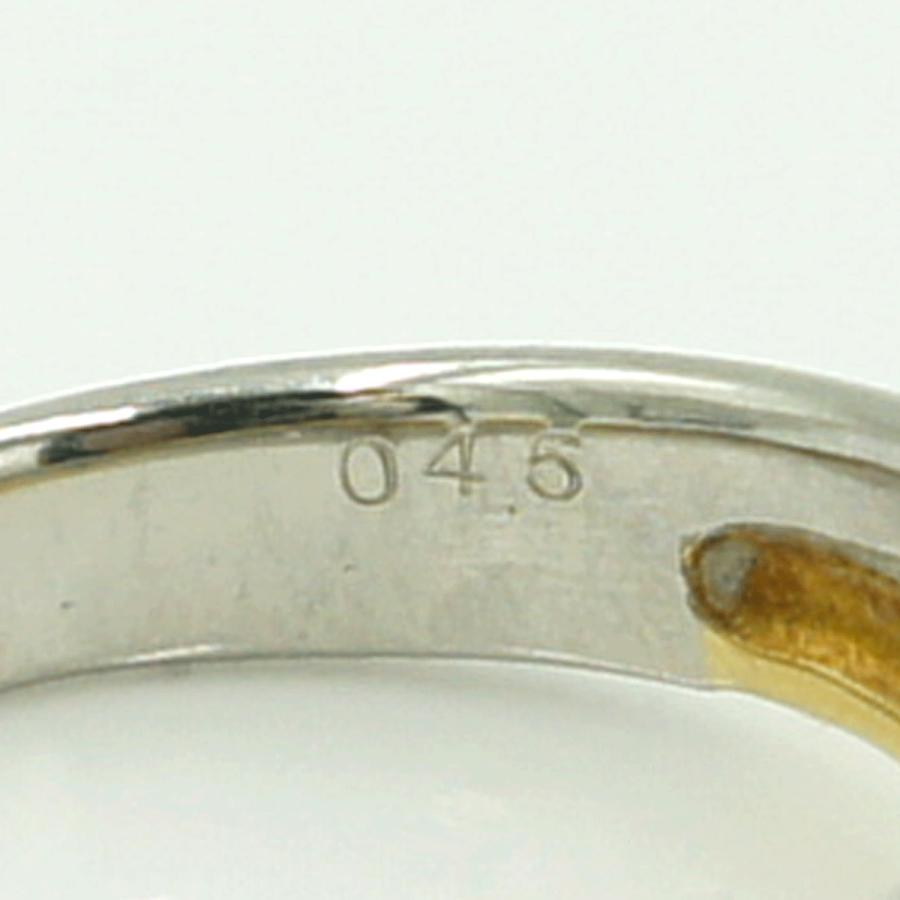 Pt900/K18ダイヤモンドリング D0.45ct リングサイズ12号 重量6.92g(石の重量含む)(中古)