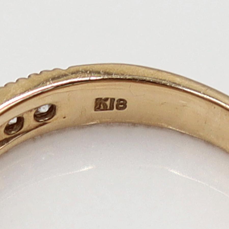 K18PGダイヤリング D0.33ct サイズ5.5号 重量2.43g(石の重量含む) (中古)