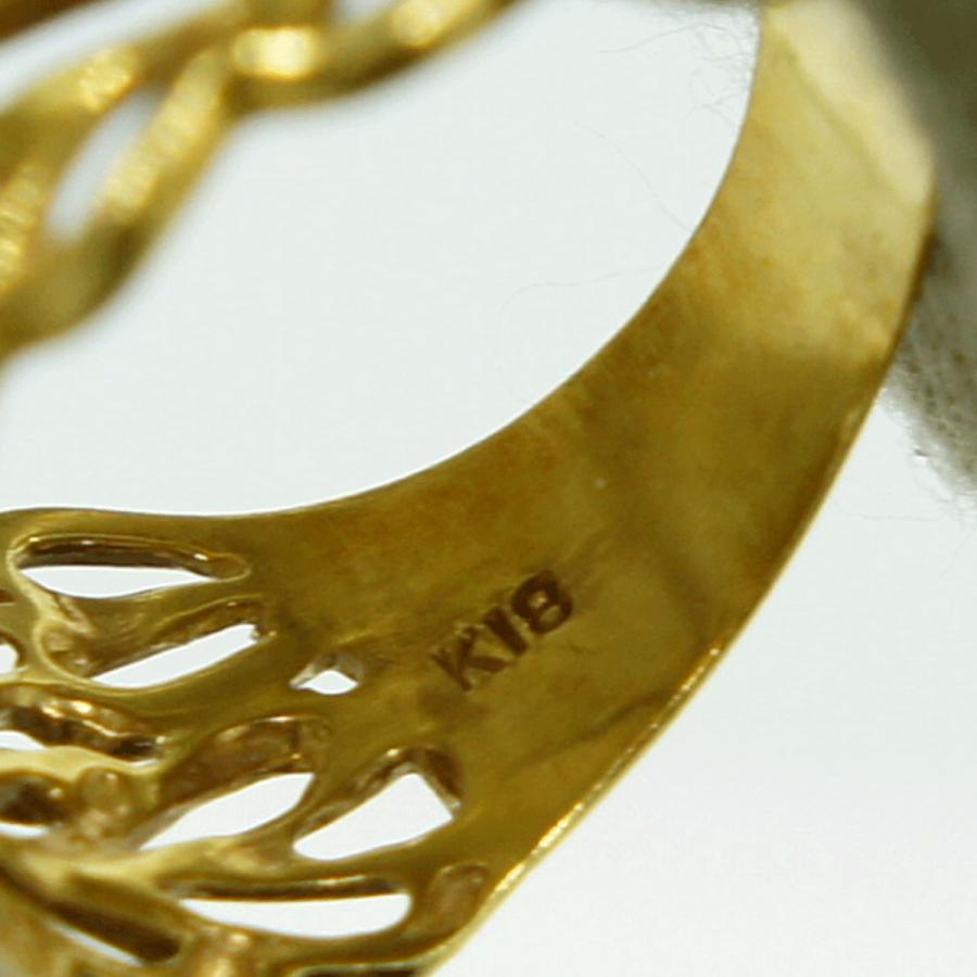 K18ファッションリング リングサイズ11号 重量3.58g レディース(中古)