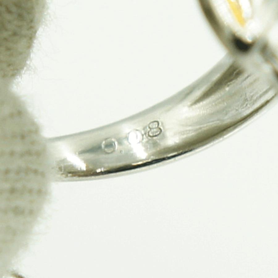 Pt900/K18ダイヤモンドリング D0.08ct リングサイズ10号 重量5.55g(石の重量含む)(中古)