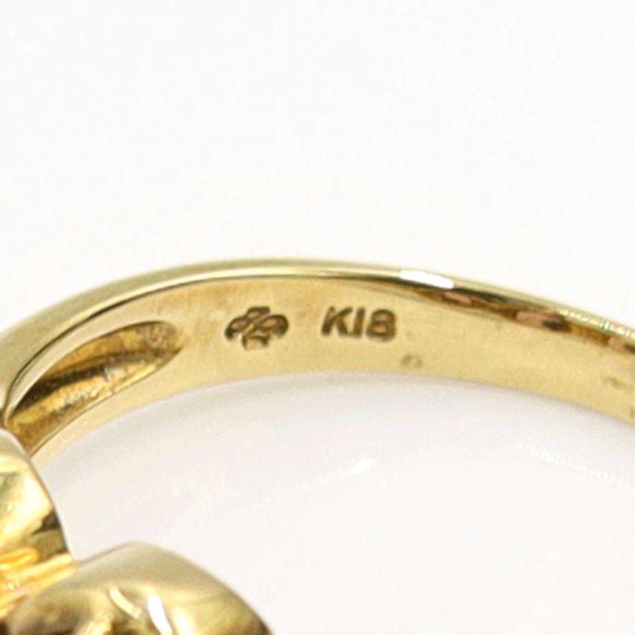 K18ピンクトルマリンリング リングサイズ11号 重量3.90g(石の重量含む) レディース(中古)