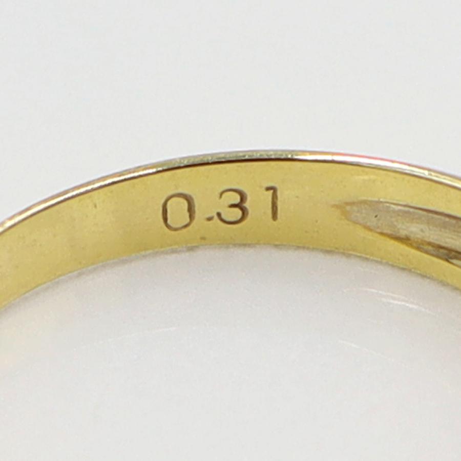 K18サファイアダイヤリング S0.31ct D0.33ct リングサイズ13号 重量2.66g(石の重量含む) レディース(中古)