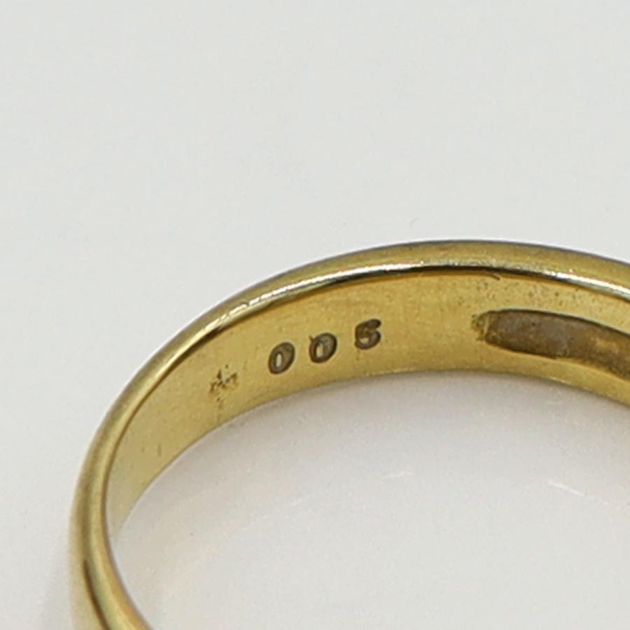 K18ダイヤモンドリング D0.05ct サイズ8.5号 重量3.51g(石の重量含む) (中古)