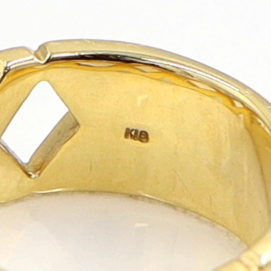 K18サファイアダイヤモンドリング S0.41ct D0.26ct リングサイズ9号 重量7.21g(石の重量含む) レディース(中古)