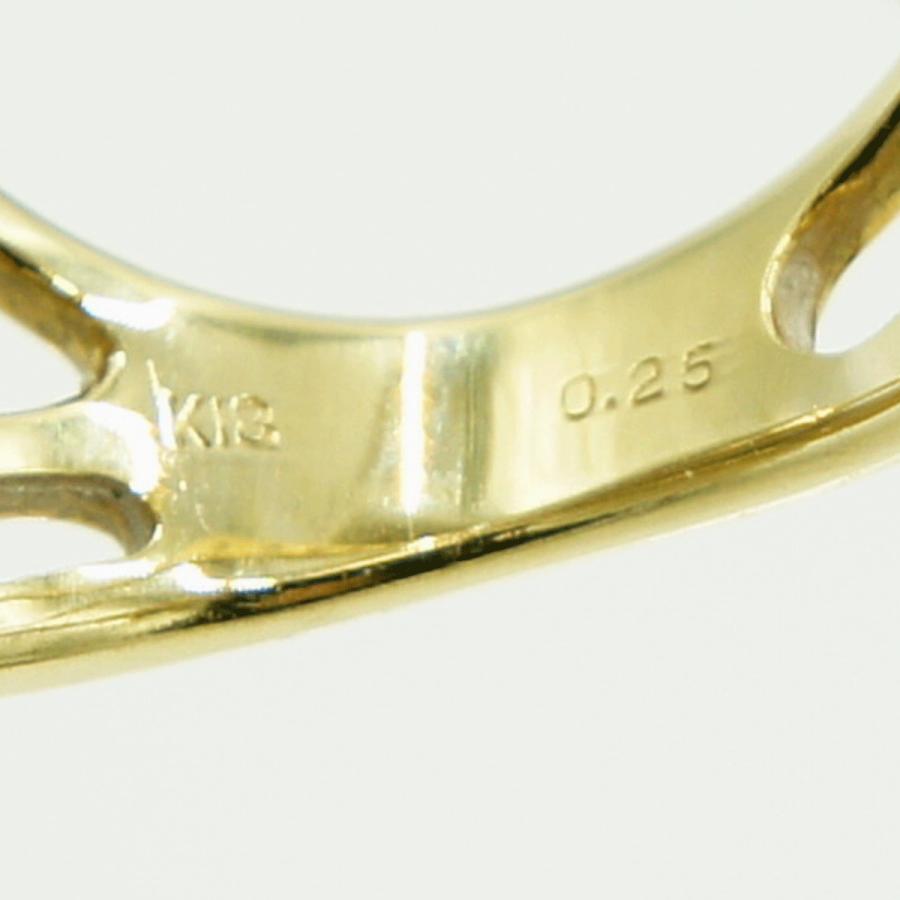K18ダイヤモンドリング D0.25ct リングサイズ12号 重量4.92g(石の重量含む)(中古)