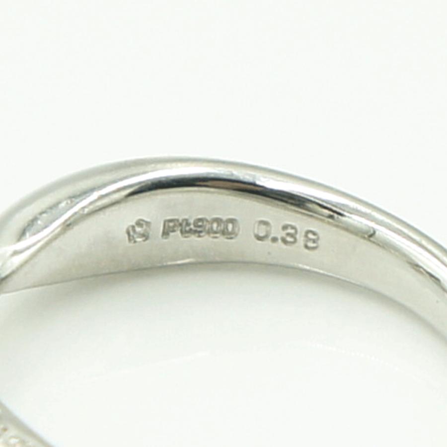 Pt900ダイヤモンドリング 星の砂 D0.38ct リングサイズ10号 重量4.66g(石の重量含む) (中古)