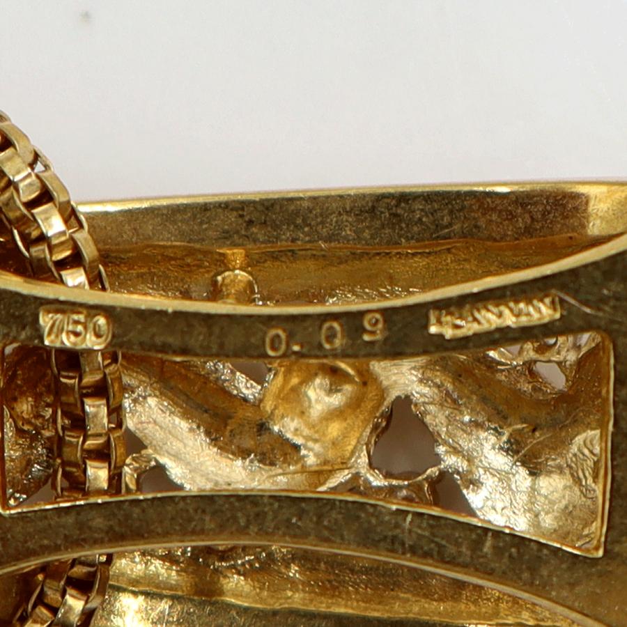 ランバン(LANVIN)750ダイヤモンドネックレス D0.09ct ネックレス長さ44cm 重量12.16g(石の重量含む) レディース(中古)