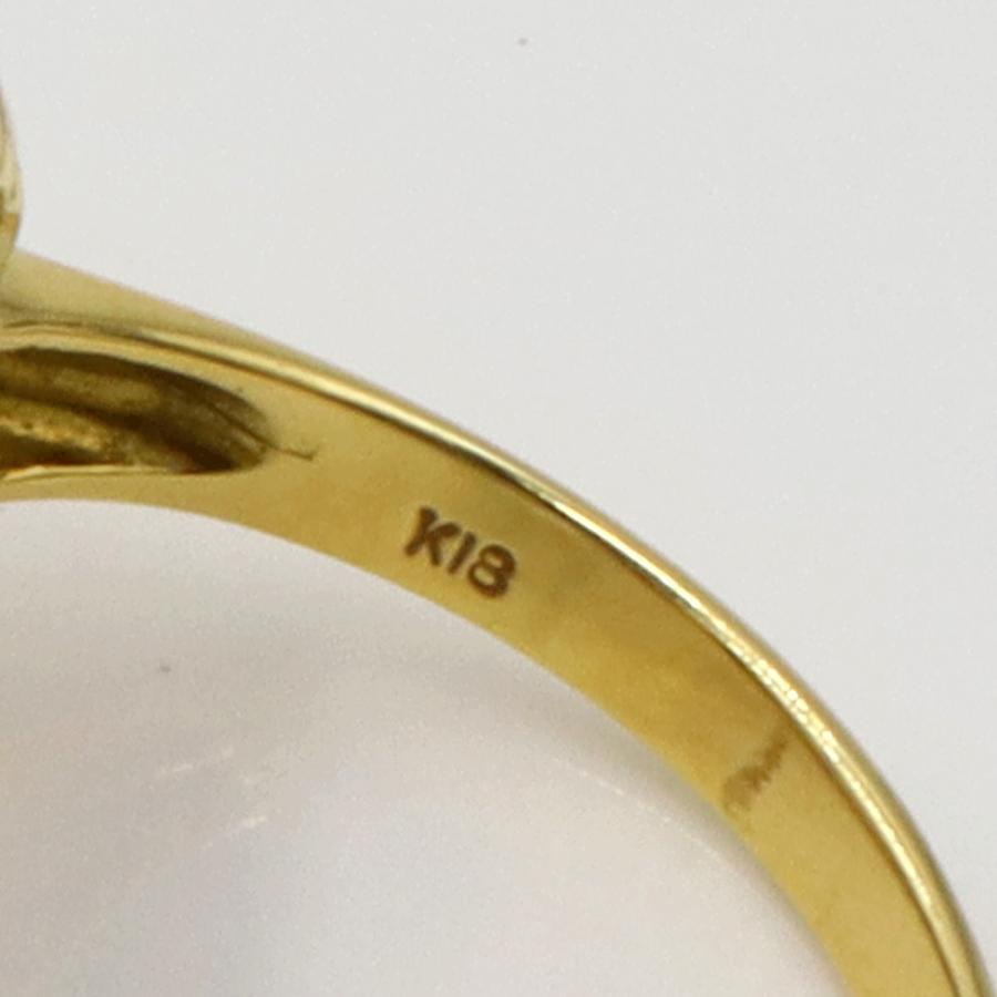 K18マペパールリング リングサイズ14号 重量9.84g(石の重量を含む)(中古)