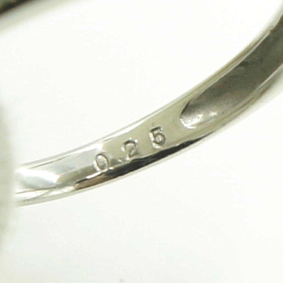 Pt950ダイヤモンドリング D0.25ct リングサイズ13号 重量2.32g(石の重量含む)(中古)