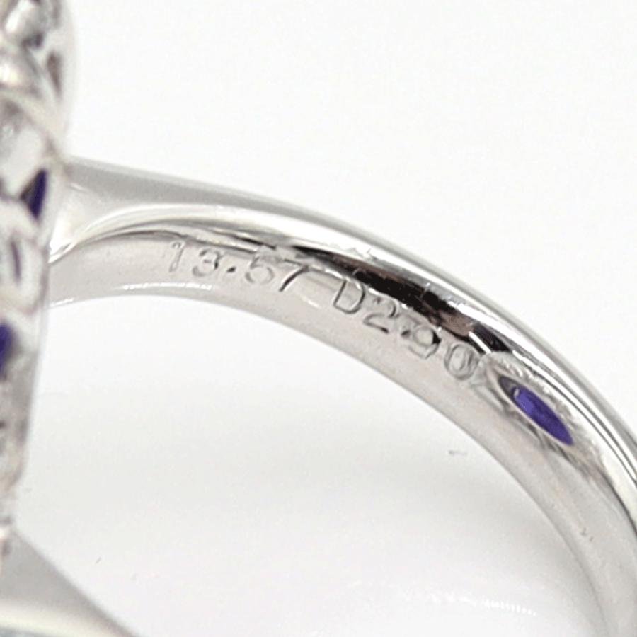 Pt900タンザナイトダイヤモンドリング T13.57ct D2.90ct リングサイズ14号 重量16.74g(石の重量含む) レディース(中古)