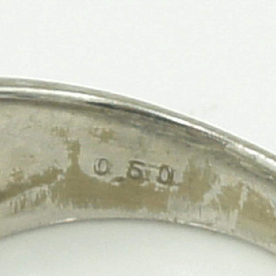 K18WGダイヤモンドリング 「リーフ」 D0.50ct リングサイズ12号 重量6.37g(石の重量含む) (中古)