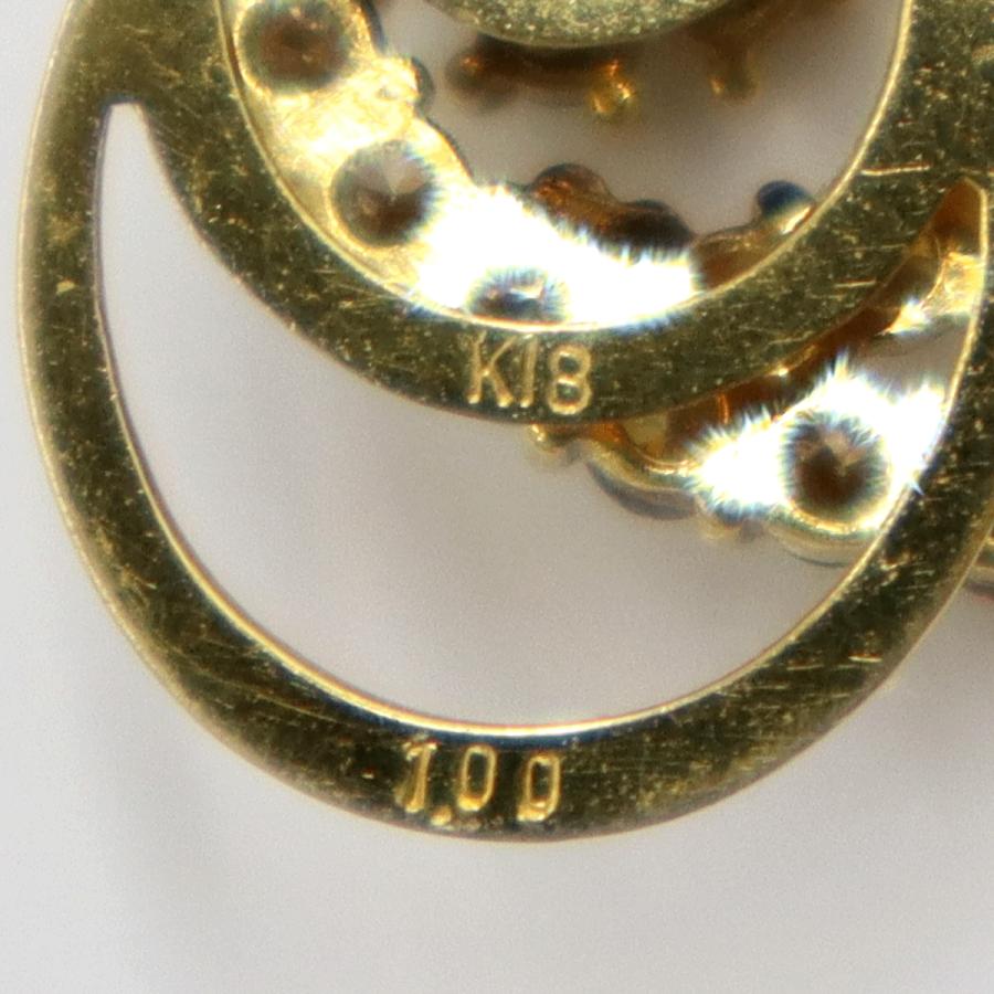K18ダイヤモンドペンダントトップ スイングギミック有り D1.00ct 重量4.00g(石の重量含む) (中古)
