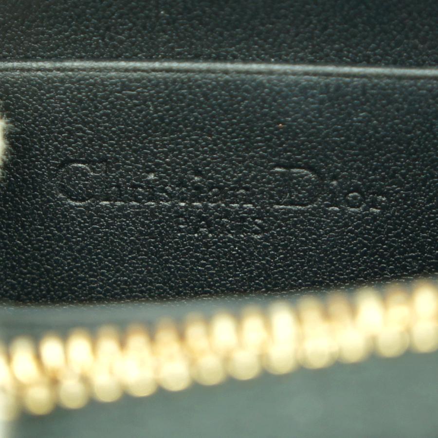 クリスチャンディオール(Christian Dior)スモール ジップ コインケース 財布 ゴールド金具 メンズ レディース(中古)