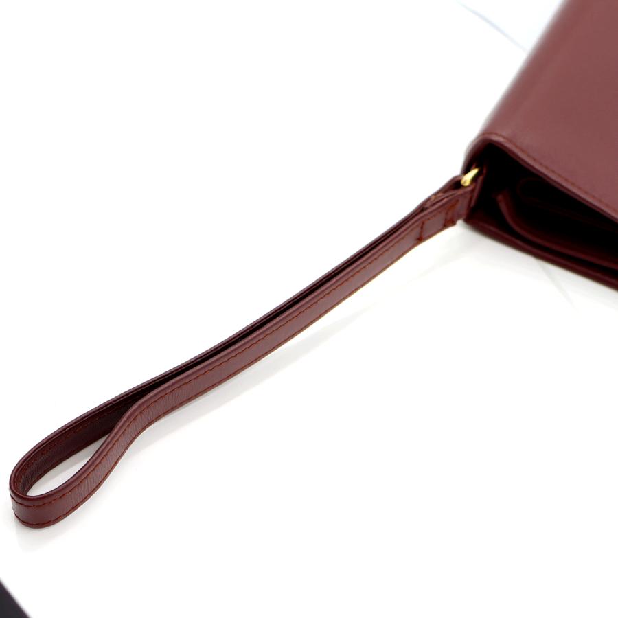 カルティエ(CARTIER) マストライン セカンドバッグ セカンドバッグ クラッチバッグ レッド メンズ レディース(中古)