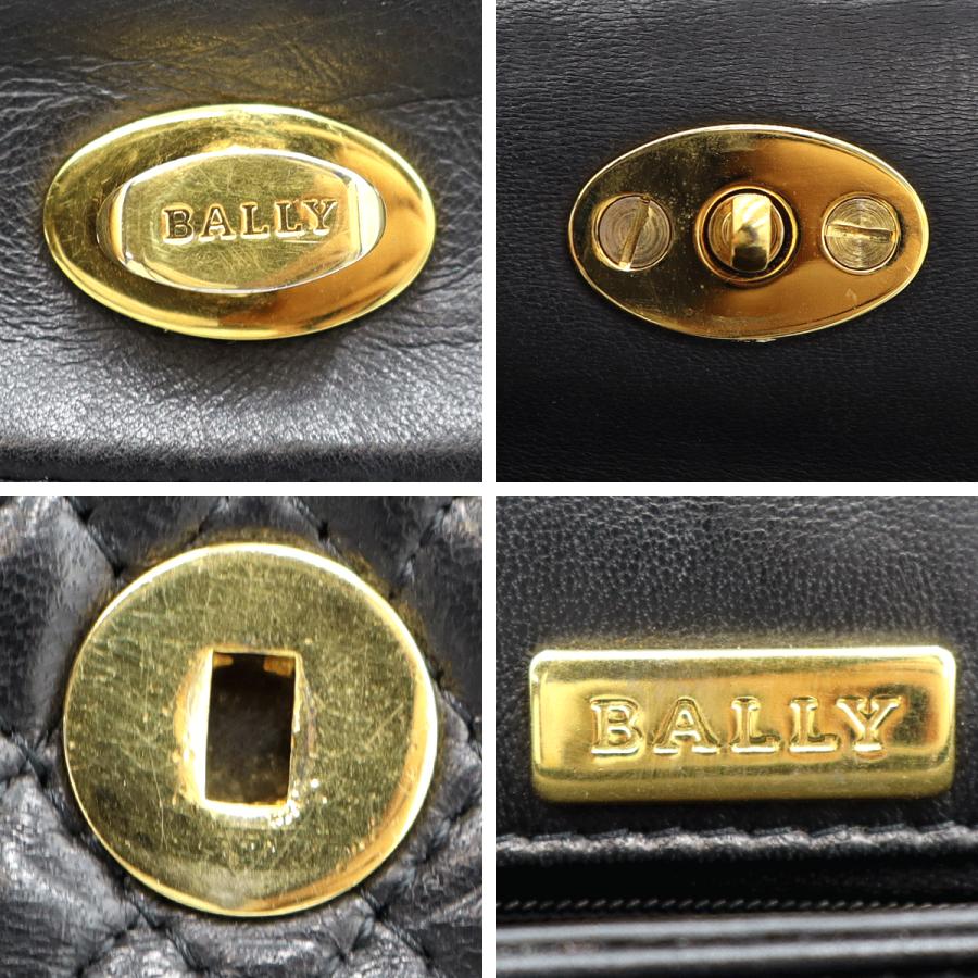 バリー(BALLY) キルティング チェーンショルダー ショルダーバッグ ブラック レディース(中古)