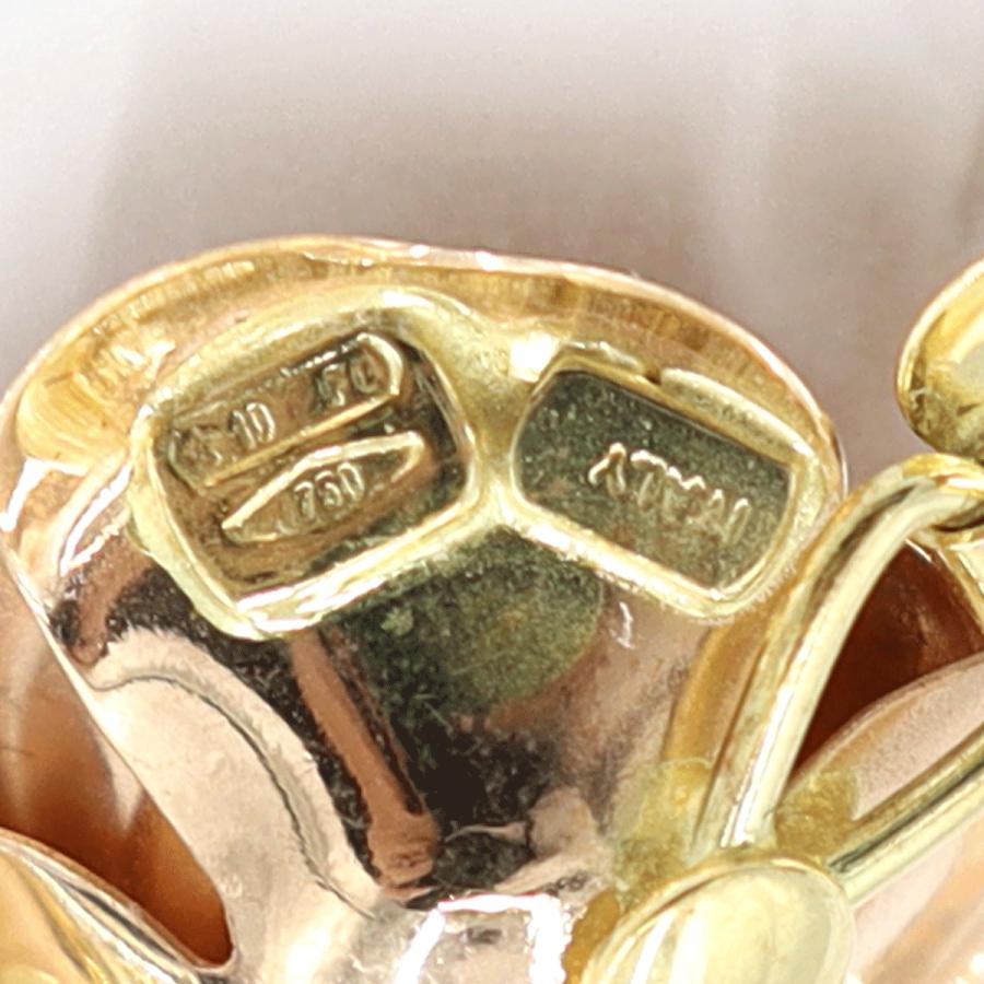 750デザインブレスレット「バラ」 長さ17.5cm 重量6.87g (中古)