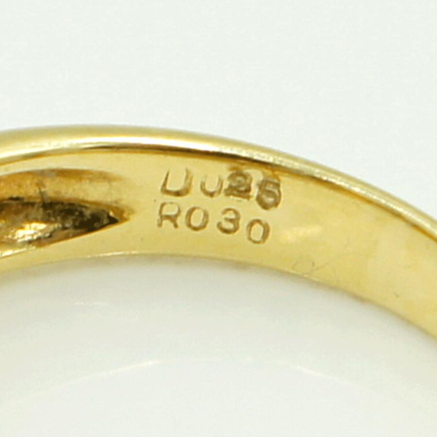 K18ルビーダイヤモンドリング R0.30ct D0.25ct リングサイズ12号 重量5.74g(石の重量含む) レディース(中古)