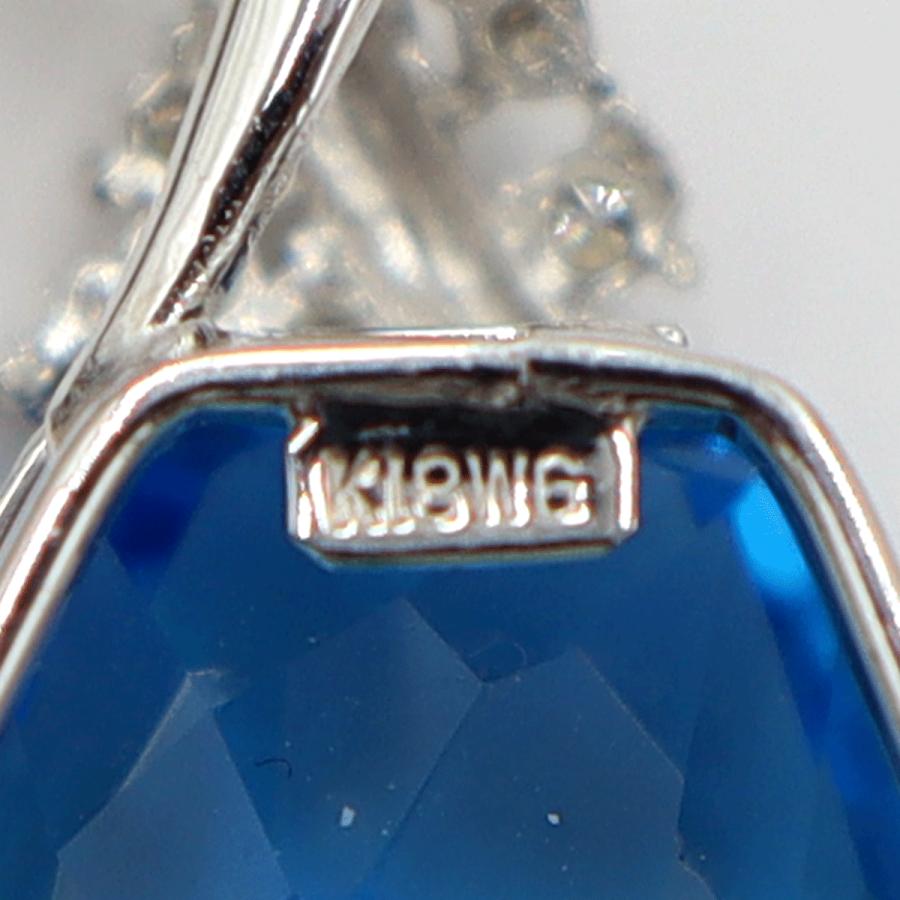 K18WGブルートパーズネックレス BT25.88ct ネック長さ:約40cm 重量10.20g(石の重量を含む) レディース(中古)