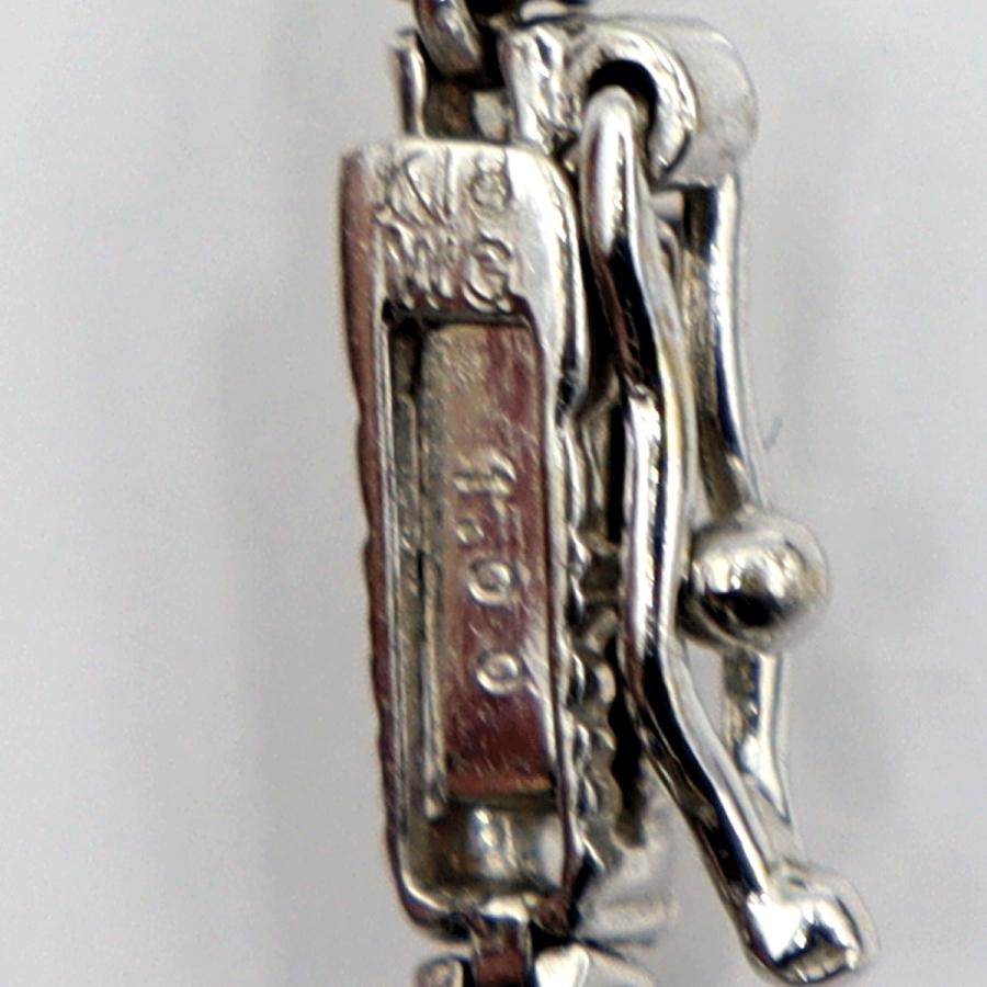 K18WGダイヤモンドブレスレット D1.00ct 長さ17.0cm 重量4.38g(石の重量含む)(中古)